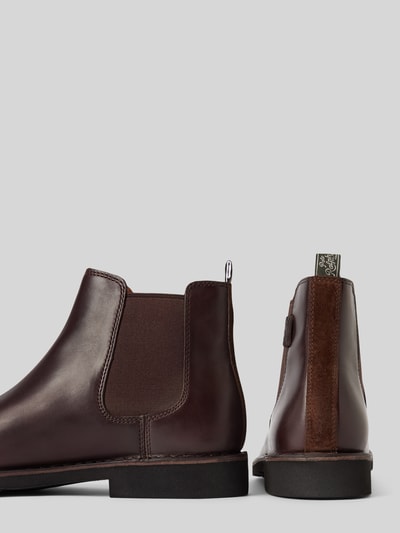 Peek & Cloppenburg Polo Ralph LaurenChelsea Boots aus Leder mit Label-Detail Modell 'TALAN' in dunkelbraun VIP-Rabatte