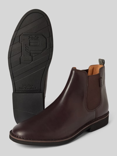 Peek & Cloppenburg Polo Ralph LaurenChelsea Boots aus Leder mit Label-Detail Modell 'TALAN' in dunkelbraun VIP-Rabatte
