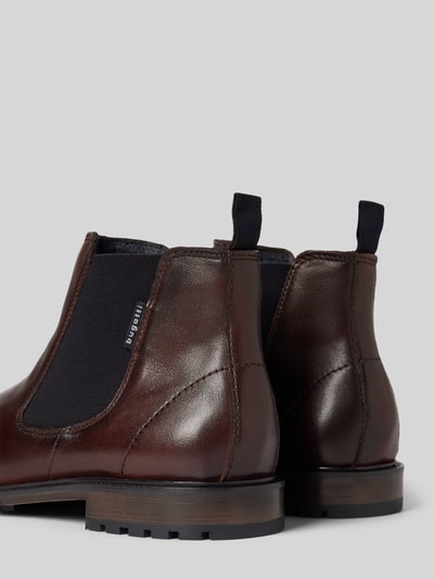 Peek & Cloppenburg bugattiChelsea Boots aus Leder mit Zugschlaufe Modell 'Bonifacio' in mittelbraun Tiefpreis