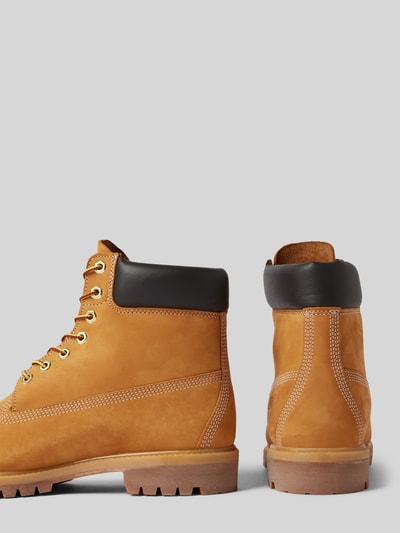 Peek & Cloppenburg TimberlandSchnürboots aus Leder mit Logo-Prägung in sand Bis zu 60% Rabatt