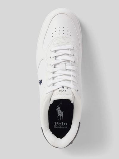 Peek & Cloppenburg Polo Ralph LaurenLedersneaker mit Logo-Stitching Modell 'MASTERS' in weiss Bis zu 65% Rabatt