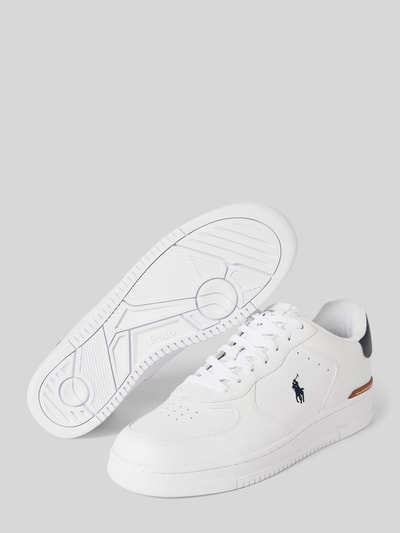 Peek & Cloppenburg Polo Ralph LaurenLedersneaker mit Logo-Stitching Modell 'MASTERS' in weiss Bis zu 65% Rabatt
