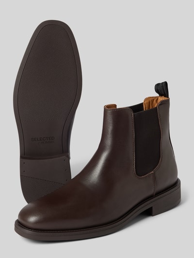 Peek & Cloppenburg SELECTED HOMMEChelsea Boots mit elastischen Einsätzen Modell 'JOSEPH' in mittelbraun Bis zu 55% Rabatt