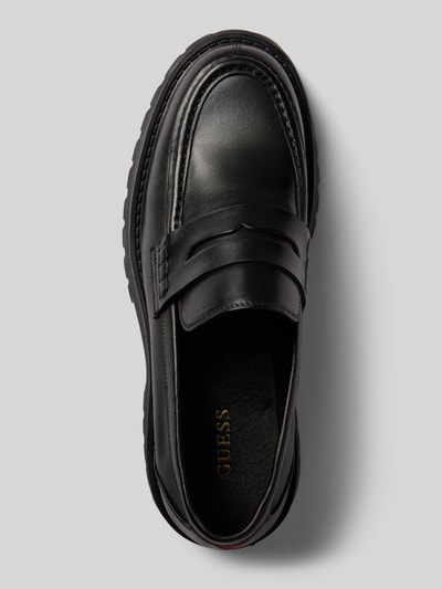 Peek & Cloppenburg GuessLederloafers mit Blockabsatz Modell 'GORIZIA' in black Riesige Rabatte