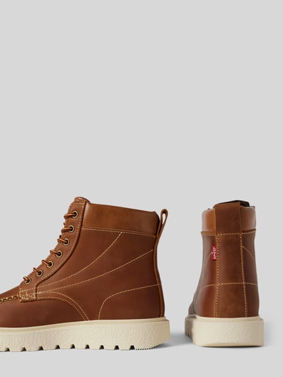 Peek & Cloppenburg Levi’s® Acc.Boots aus Leder mit Schnürung Model 'ABNER' in mittelbraun Clearance-Verkauf
