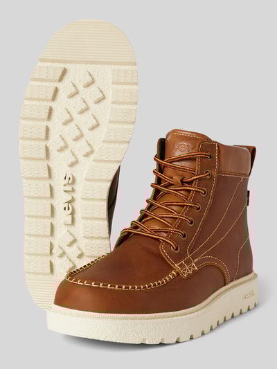 Peek & Cloppenburg Levi’s® Acc.Boots aus Leder mit Schnürung Model 'ABNER' in mittelbraun Clearance-Verkauf