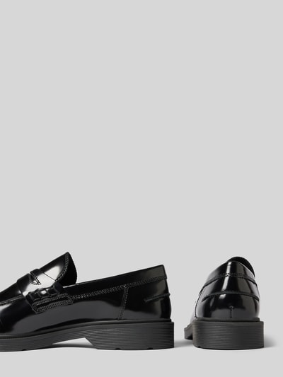 Peek & Cloppenburg Jack & JonesPenny-Loafer aus Leder mit Schaftbrücke in black 50% Rabatt für begrenzte Zeit
