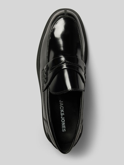 Peek & Cloppenburg Jack & JonesPenny-Loafer aus Leder mit Schaftbrücke in black 50% Rabatt für begrenzte Zeit