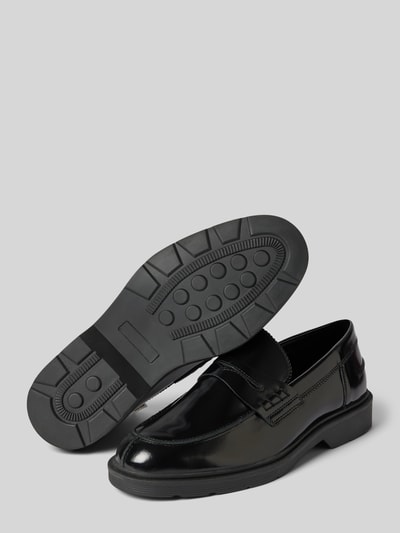 Peek & Cloppenburg Jack & JonesPenny-Loafer aus Leder mit Schaftbrücke in black 50% Rabatt für begrenzte Zeit