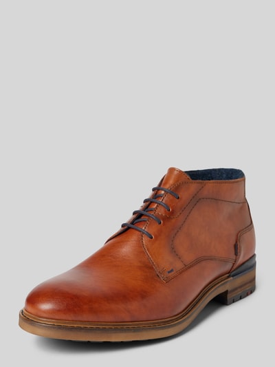 Peek & Cloppenburg LloydLederderby mit Ziernähten Modell 'HENGELO' in cognac