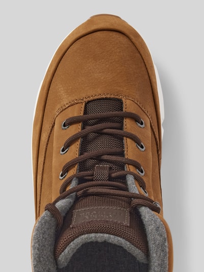Peek & Cloppenburg Tommy HilfigerLedersneaker mit Label-Patch Modell 'WARM NUBUCK' in cognac im Angebot