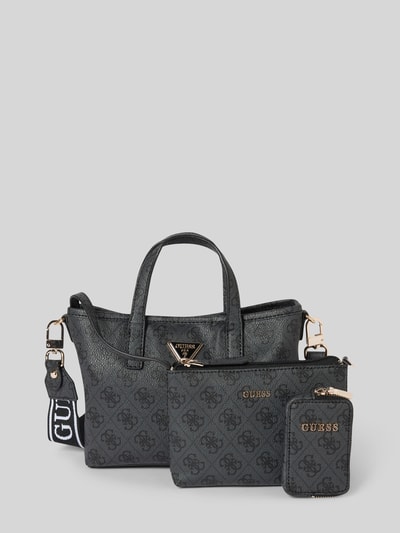 Peek & Cloppenburg GuessHandtasche mit Label-Details Modell 'LATONA' in anthrazit melange Flash Sale