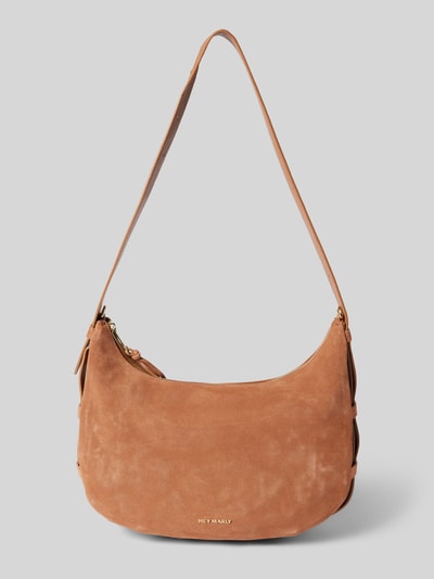 Peek & Cloppenburg Hey MarlyLederhandtasche mit Label-Applikation Modell 'Lifetime Sister' in cognac Cyber Monday