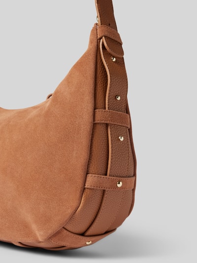 Peek & Cloppenburg Hey MarlyLederhandtasche mit Label-Applikation Modell 'Lifetime Sister' in cognac Cyber Monday