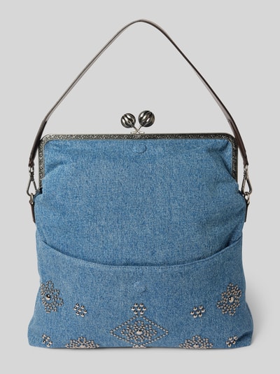 Peek & Cloppenburg Weekend Max MaraHandtasche in Denim-Optik mit Ziersteinbesatz in blau Zeitlich begrenztes Angebot
