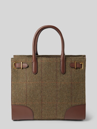 Peek & Cloppenburg Lauren Ralph LaurenTote Bag aus Wolle mit Label-Detail Modell 'DEVYN' in dunkelbraun Tiefpreis