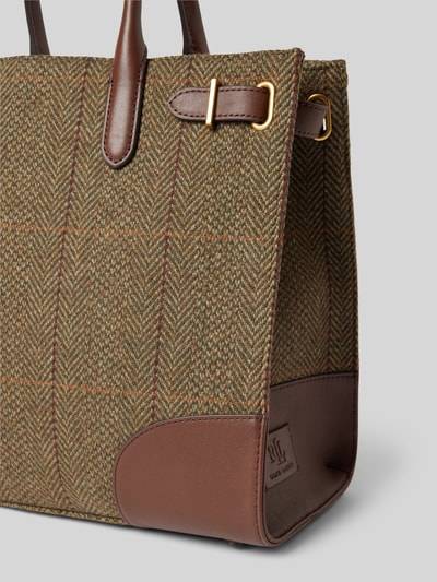 Peek & Cloppenburg Lauren Ralph LaurenTote Bag aus Wolle mit Label-Detail Modell 'DEVYN' in dunkelbraun Tiefpreis