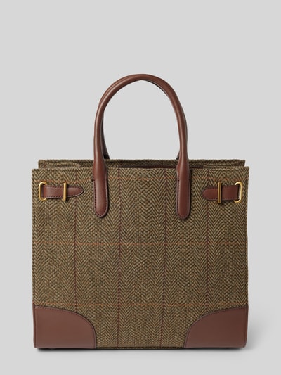 Peek & Cloppenburg Lauren Ralph LaurenTote Bag aus Wolle mit Label-Detail Modell 'DEVYN' in dunkelbraun Tiefpreis