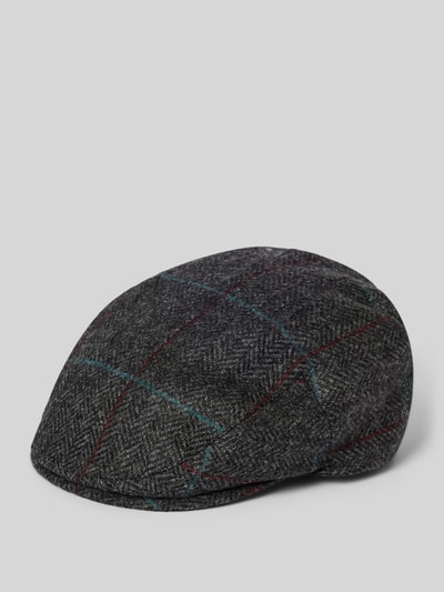 Peek & Cloppenburg BarbourSchiebermütze aus Wolle mit Strukturmuster Modell 'Crieff' in blau