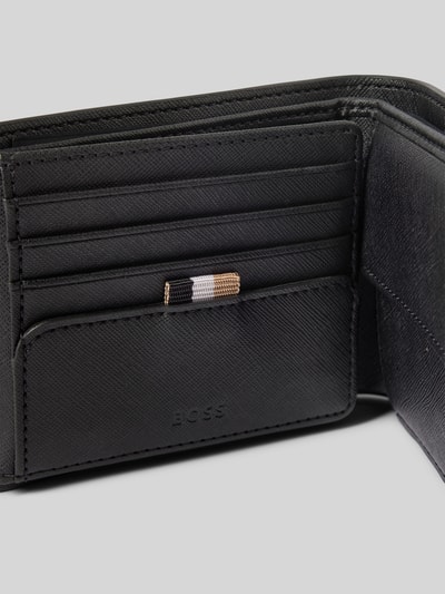 Peek & Cloppenburg BOSSPortemonnaie mit Label-Print Modell 'Zair' in black Vierteljährliche Förderung
