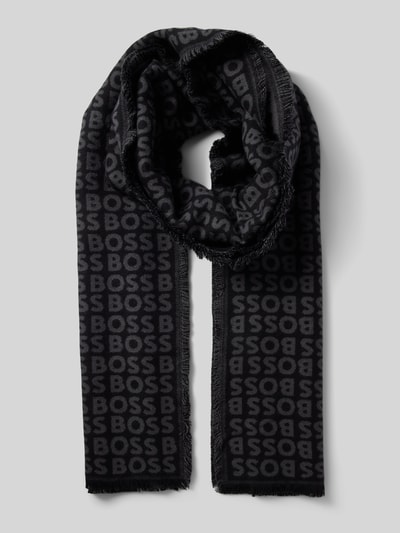 Peek & Cloppenburg BOSSSchal aus Viskose mit Label-Detail Modell 'Tadic' in black