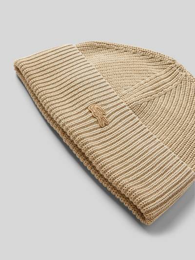 Peek & Cloppenburg LacosteBeanie mit Logo-Badge in beige Hotsell