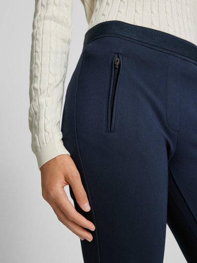 Peek & Cloppenburg Christian Berg WomanSlim Fit Stoffhose mit Reißverschlusstaschen in dunkelblau Black Friday