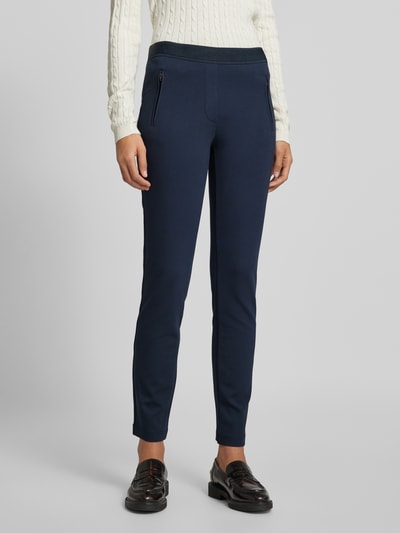 Peek & Cloppenburg Christian Berg WomanSlim Fit Stoffhose mit Reißverschlusstaschen in dunkelblau Black Friday