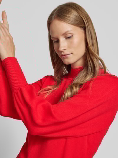 Peek & Cloppenburg YASStrickpullover mit Stehkragen Modell 'FONNY' in rot Weihnachtsangebot