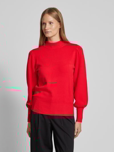 Peek & Cloppenburg YASStrickpullover mit Stehkragen Modell 'FONNY' in rot Weihnachtsangebot