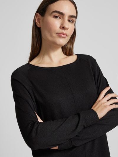Peek & Cloppenburg s.Oliver RED LABELRelaxed Fit Feinstrickkleid mit U-Boot-Ausschnitt in black Valentinstagsangebot