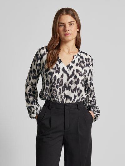 Peek & Cloppenburg monariRegular Fit Bluse aus Viskose mit Stehkragen in black Online Outlet