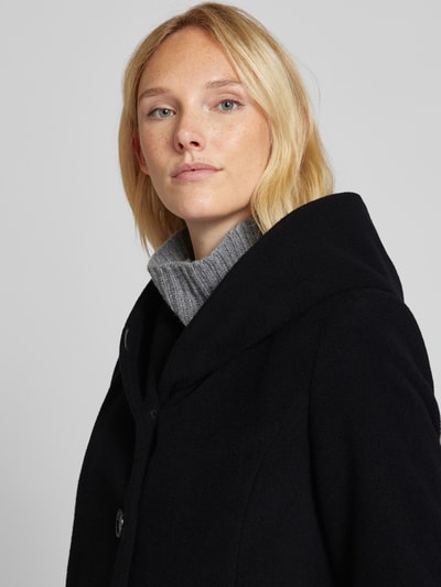 Peek & Cloppenburg Milo CoatsMantel mit Kapuze Modell 'Bella' in black Saisonale Angebote