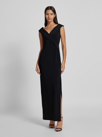 Peek & Cloppenburg Lauren Ralph LaurenAbendkleid mit Knotendetail Modell 'LEONIDAS' in black Riesige Ersparnisse