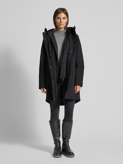 Peek & Cloppenburg Fuchs SchmittMantel mit Kapuze in black