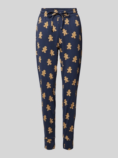 Peek & Cloppenburg Jake*s CasualTapered Fit Pyjama-Hose mit Motiv-Print in dunkelblau