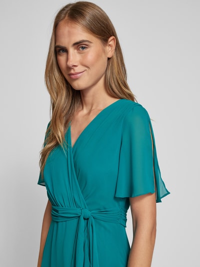Peek & Cloppenburg Christian Berg CocktailKnielanges Cocktailkleid mit Volantsaum in grass mel Letzte 2 Tage