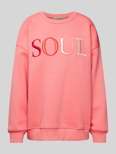 Peek & Cloppenburg Smith and SoulOversized Sweatshirt mit Label-Stitching in pink Rabatte dieses Monats