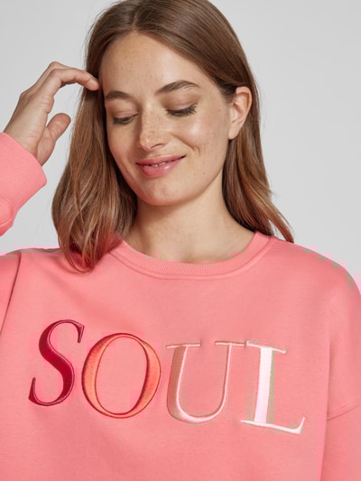 Peek & Cloppenburg Smith and SoulOversized Sweatshirt mit Label-Stitching in pink Rabatte dieses Monats