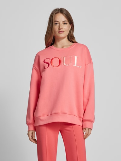 Peek & Cloppenburg Smith and SoulOversized Sweatshirt mit Label-Stitching in pink Rabatte dieses Monats