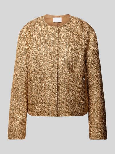 Peek & Cloppenburg Jake*s CollectionRegular Fit Blazer in Bouclé-Optik in gold Günstiger Verkauf