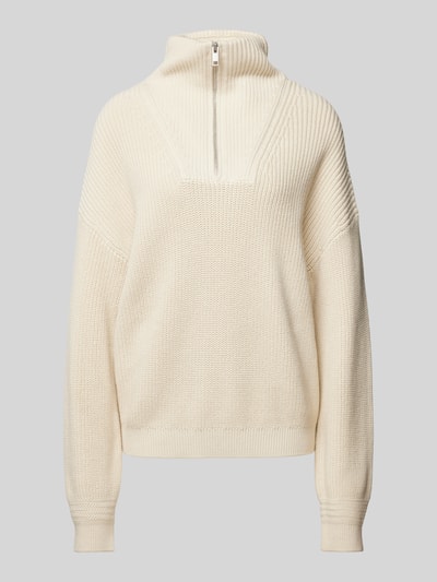 Peek & Cloppenburg Jake*s CasualStrickpullover mit Troyer-Kragen in ecru Blitzverkäufe