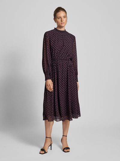 Peek & Cloppenburg Jake*s CollectionMidikleid mit Bindegürtel in dunkelblau Günstig kaufen