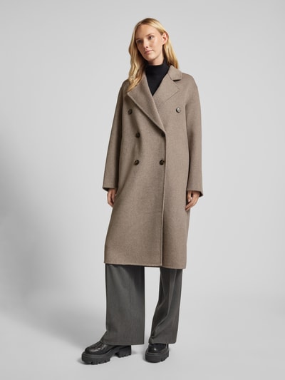 Peek & Cloppenburg MangoWollmantel mit Reverskragen Modell 'PICAROL' in mittelbraun Versandkostenfrei