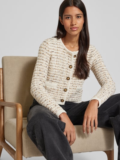 Peek & Cloppenburg Jake*s CollectionCardigan mit Rundhalsausschnitt in ecru Großer Ausverkauf