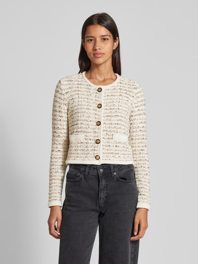 Peek & Cloppenburg Jake*s CollectionCardigan mit Rundhalsausschnitt in ecru Großer Ausverkauf
