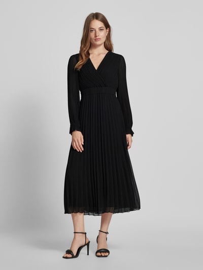 Peek & Cloppenburg Jake*s CollectionMidikleid mit V-Ausschnitt in black Online Outlet