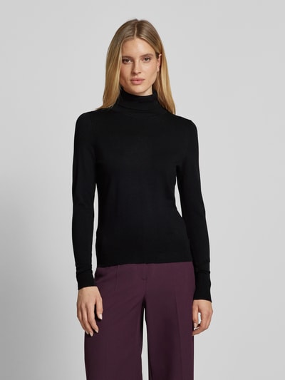 Peek & Cloppenburg Christian Berg WomanStrickpullover mit gerippten Abschlüssen in black Blitzangebot