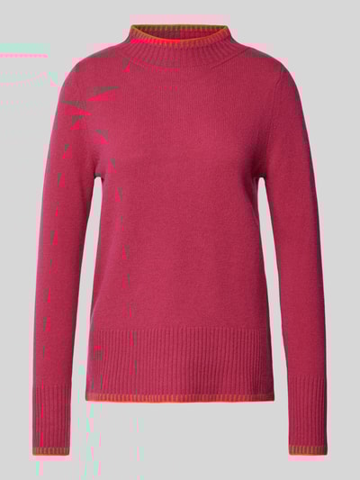 Peek & Cloppenburg Christian Berg WomanWollpullover mit Stehkragen in pink Räumungsverkauf