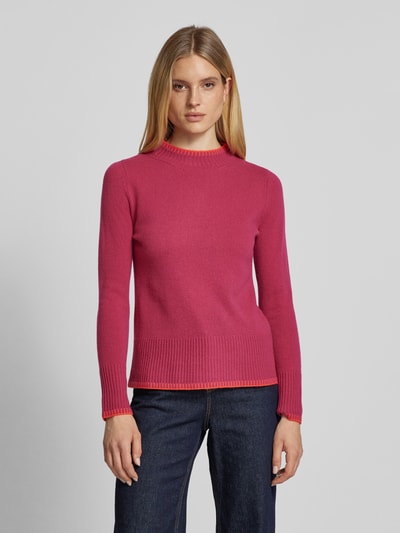 Peek & Cloppenburg Christian Berg WomanWollpullover mit Stehkragen in pink Räumungsverkauf